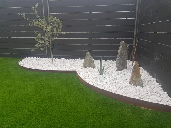 Jardinera en perfil de acero corten